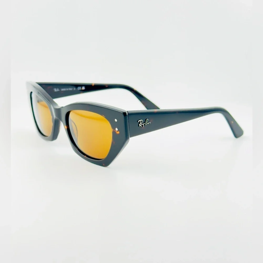 Ray-Ban Zena Bio-Based Women Sunglasses Polished Havana Frame with Brown Lenses - Picture 10 of 13